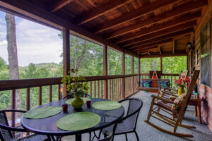 Aerial view of living room