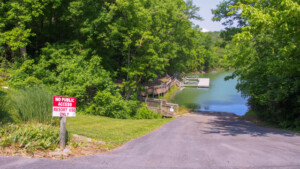 Boat dock and ramp ~1min drive from cabin.