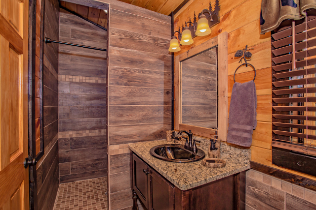 Large walk in shower in Master bedroom