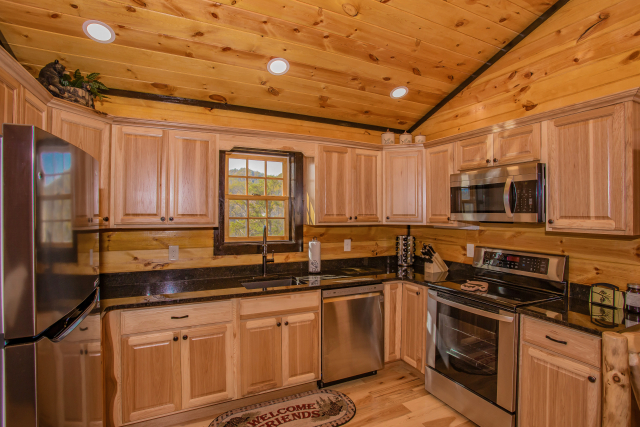Large kitchen with just about all you will need. Check with me about specialty items.