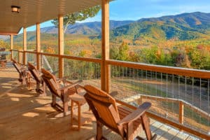 Grand View cabin balcony