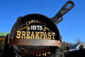 crockett's breakfast camp sign