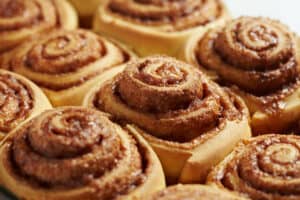 freshly baked cinnamon rolls