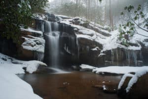 winter hike in the Smoky Mountains 