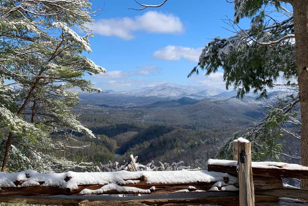 smoky mountains during winter