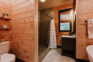 Large oversized shower off the master bath!