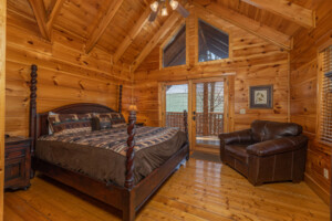 second floor bedroom #2 with private balcony and full bath