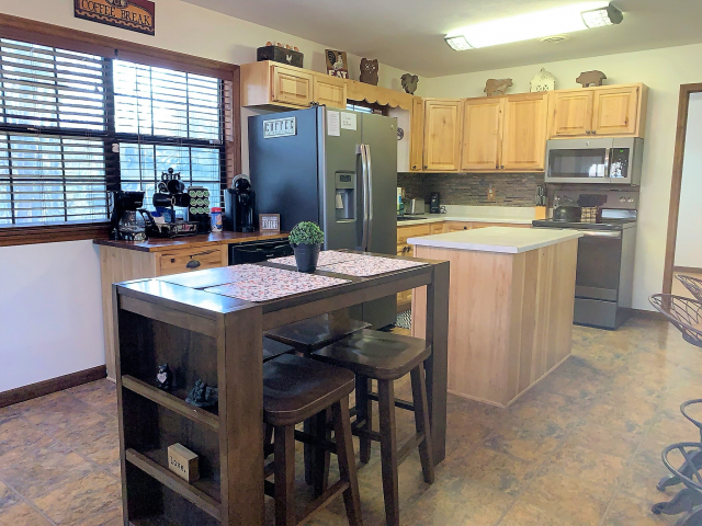 Fully equipped kitchen.  Coffee bar includes drip and K-cup Coffee makers. 