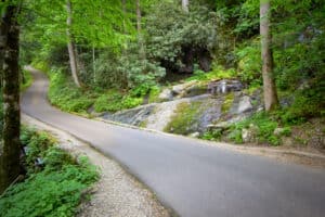 The Place of a Thousand Drips with Roaring Forks Motor Trail in view