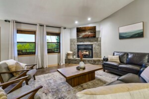 Open kitchen and island with included cooking accessories