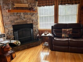 wood burning fireplace