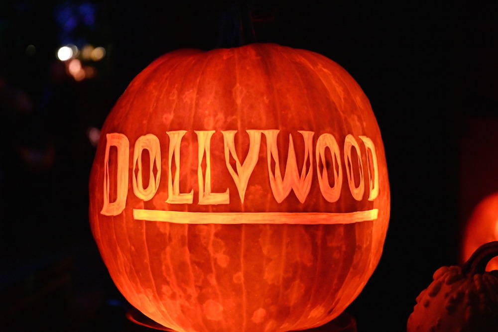 carved Dollywood pumpkin
