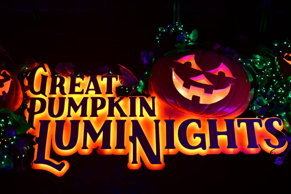 Great Pumpkin LumiNights sign at Dollywood