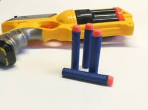 nerf gun and bullets