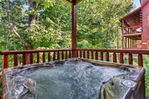 Relax in the hot tub after a fun day in the smokies!