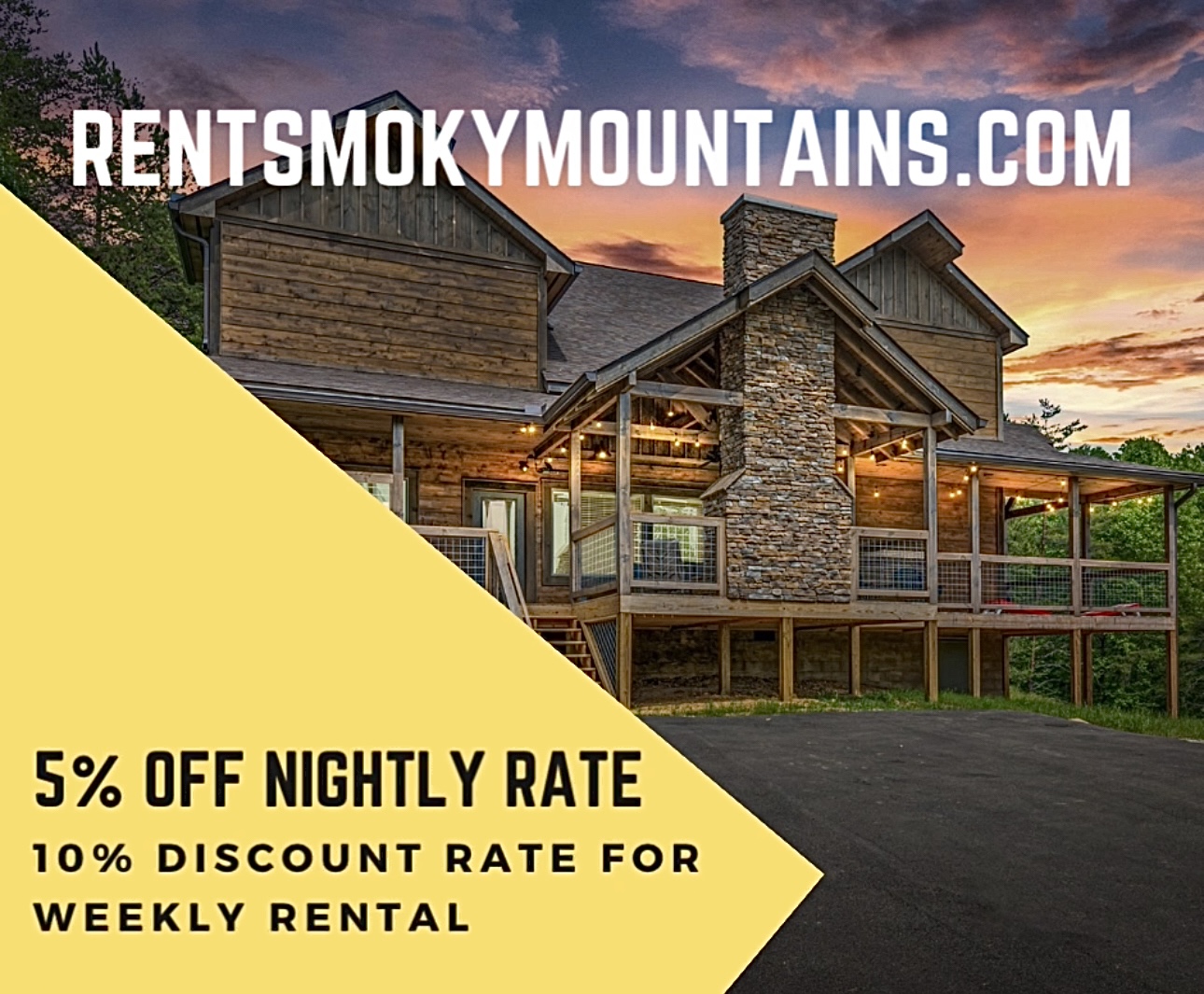 5% off Nightly Rate Discount Code VMS5 or Get 10% off nightly rate for a Week Stay!