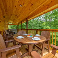 Enjoy a meal on the back deck.