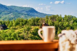 That morning coffee or tea hits differently with a view.