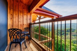 The balcony of the upstairs King bedroom.